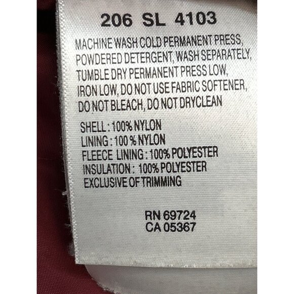 Columbia Coat Mens Large Red Waterproof Detachable Hood Zip Snap Pockets - Picture 5 of 16